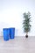 Blau emaillierte Vasen aus Terrakotta, 2er Set 19