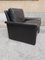 Black Leather Armchair from Icf De Padova, 1970s 2