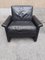Black Leather Armchair from Icf De Padova, 1970s, Image 1