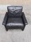 Black Leather Armchair from Icf De Padova, 1970s 3