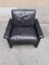 Fauteuil en Cuir Noir de Icf De Padova, 1970s 3