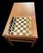 Teak Coffee Table with Reversible Top with Inlaid Chess Board with Boxed Chess Set, Image 4