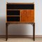 Art Deco Walnut Dry Bar Display Cabinet, 1930s 1