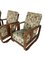 Art Deco Armchairs and Table, 1940s, Set of 3 6