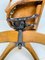 Antique Oak Captains Desk Chair with Swivel Tilt Cast Iron Mechanism, Image 11