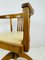 Antique Oak Captains Desk Chair with Swivel Tilt Cast Iron Mechanism, Image 16