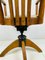 Antique Oak Captains Desk Chair with Swivel Tilt Cast Iron Mechanism 9