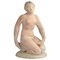 Czech Pottery Girl Figurine, 1950s 1