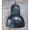 Lámpara colgante industrial vintage grande esmaltada en azul oscuro, Imagen 5