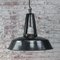 Lámpara colgante industrial francesa vintage esmaltada en negro, Imagen 5