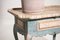 Scandinavian Rococo Table in Old Paint and Faux Painted Marble Top, 1750s 8
