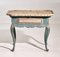 Scandinavian Rococo Table in Old Paint and Faux Painted Marble Top, 1750s, Image 1