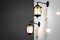 French Lanterns in Lacquered Metal and Frosted Glass, Set of 3 8