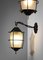 French Lanterns in Lacquered Metal and Frosted Glass, Set of 3 6