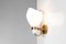 Swedish Brass and Opaline Wall Lamp in the Style of Paavo Tynell, 1960s 9