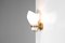 Swedish Brass and Opaline Wall Lamp in the Style of Paavo Tynell, 1960s 5