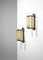 Art Deco Sconces in Glass and Brass by Jacques Quinet, 1940s, Set of 2 15