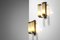 Art Deco Sconces in Glass and Brass by Jacques Quinet, 1940s, Set of 2 14