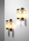 Art Deco Sconces in Glass and Brass by Jacques Quinet, 1940s, Set of 2 7