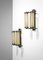 Art Deco Sconces in Glass and Brass by Jacques Quinet, 1940s, Set of 2 2