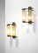 Art Deco Sconces in Glass and Brass by Jacques Quinet, 1940s, Set of 2 12