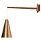 Scandinavian Wall Lamp in Copper and Teak by Hans Agne Jakobsson, 1960s 1