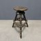 Antique Dark Work Stool with Spindle 22