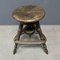 Antique Dark Work Stool with Spindle 12