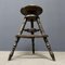 Antique Dark Work Stool with Spindle 3