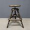 Antique Dark Work Stool with Spindle 1