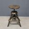 Antique Dark Work Stool with Spindle 26