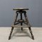 Antique Dark Work Stool with Spindle 24