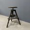 Antique Dark Work Stool with Spindle 9