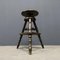 Antique Dark Work Stool with Spindle 4