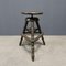 Antique Dark Work Stool with Spindle 23