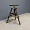 Antique Dark Work Stool with Spindle 7