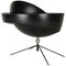 Schwarze Mid-Century Modern Saturn Tischlampe von Serge Mouille 1