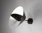 Mid-Century Modern Black Saturn Wall Lamp by Serge Mouille 4