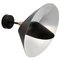 Schwarze Mid-Century Modern Saturn Wandlampe von Serge Mouille 1