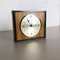 Vintage Hollywood Regency Brass Walnut Brass Table Clock from Junghans Electronic, Germany, Image 3