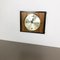 Vintage Hollywood Regency Brass Walnut Brass Table Clock from Junghans Electronic, Germany, Image 5