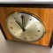 Vintage Hollywood Regency Brass Walnut Brass Table Clock from Junghans Electronic, Germany, Image 11