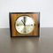 Horloge de Table Hollywood Regency Vintage en Laiton et Noyer de Junghans Electronic, Allemagne 2