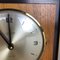 Vintage Hollywood Regency Brass Walnut Brass Table Clock from Junghans Electronic, Germany 9