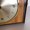 Vintage Hollywood Regency Brass Walnut Brass Table Clock from Junghans Electronic, Germany 10