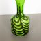 Große Vintage Pop Art Vase aus grünem Opalglas, Italien, 1970er 3