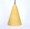 Lámpara colgante amarilla de aluminio, años 60, Imagen 5