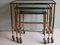 Hollywood Regency Style Nesting Tables with Wheels, 1960s, Set of 3, Image 4