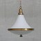Two Tone Opaline and Brass Pendant Light, the Netherlands, 1940s 2