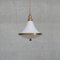 Two Tone Opaline and Brass Pendant Light, the Netherlands, 1940s 1